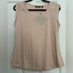 NWT IMAN Soft Cream Tank Top Size S
